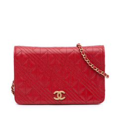 CC Mixed Quilt Caviar Wallet On Chain