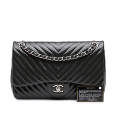 Jumbo Classic Chevron Patent Double Flap
