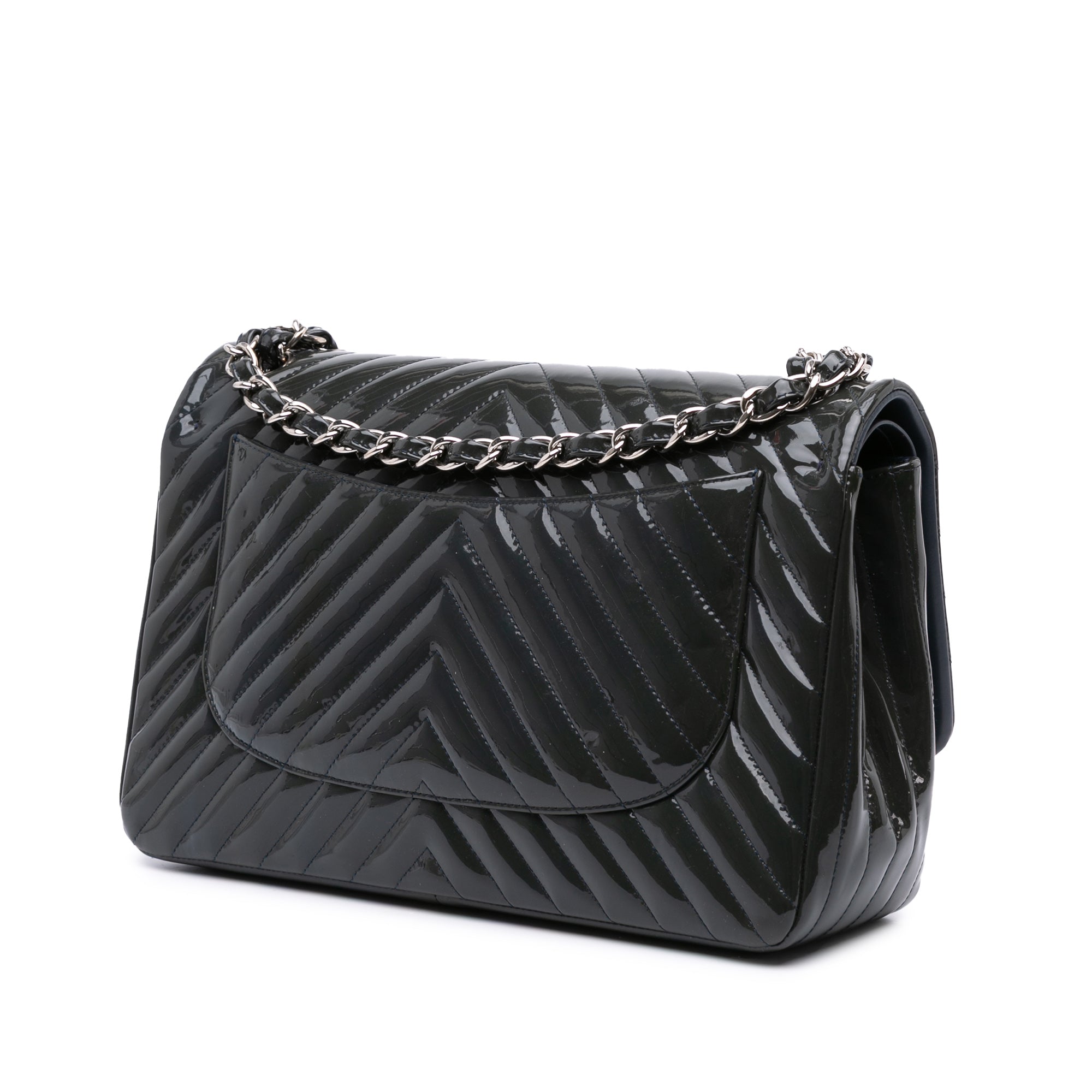 Jumbo Classic Chevron Patent Double Flap