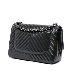 Jumbo Classic Chevron Patent Double Flap