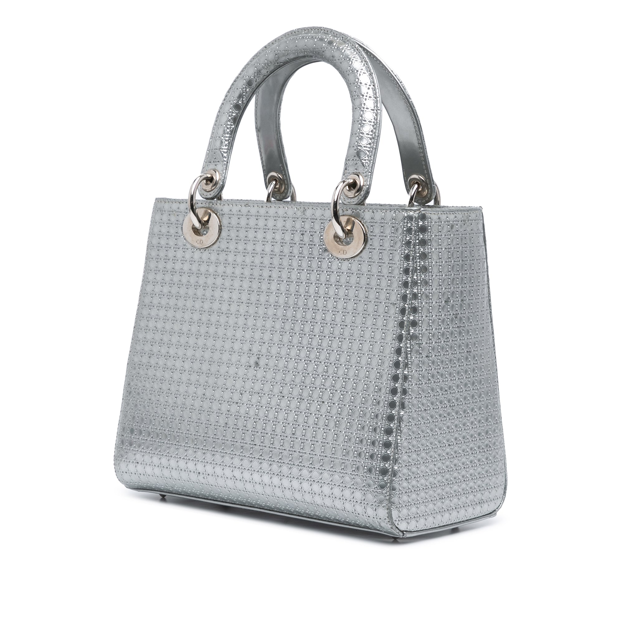 Medium Metallic Patent Microcannage Lady Dior