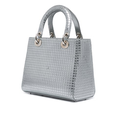 Medium Metallic Patent Microcannage Lady Dior