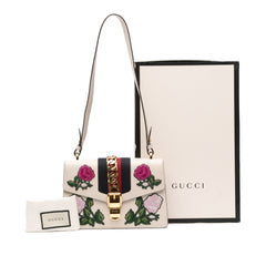Small Floral Embroidered Leather Sylvie Satchel