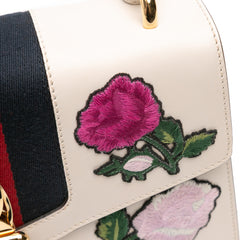Small Floral Embroidered Leather Sylvie Satchel