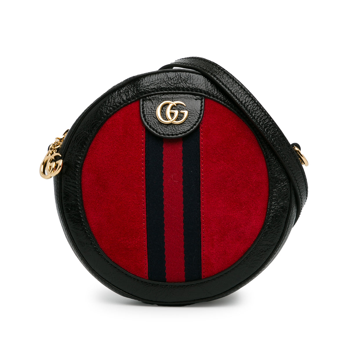 Mini Suede Round Ophidia Crossbody