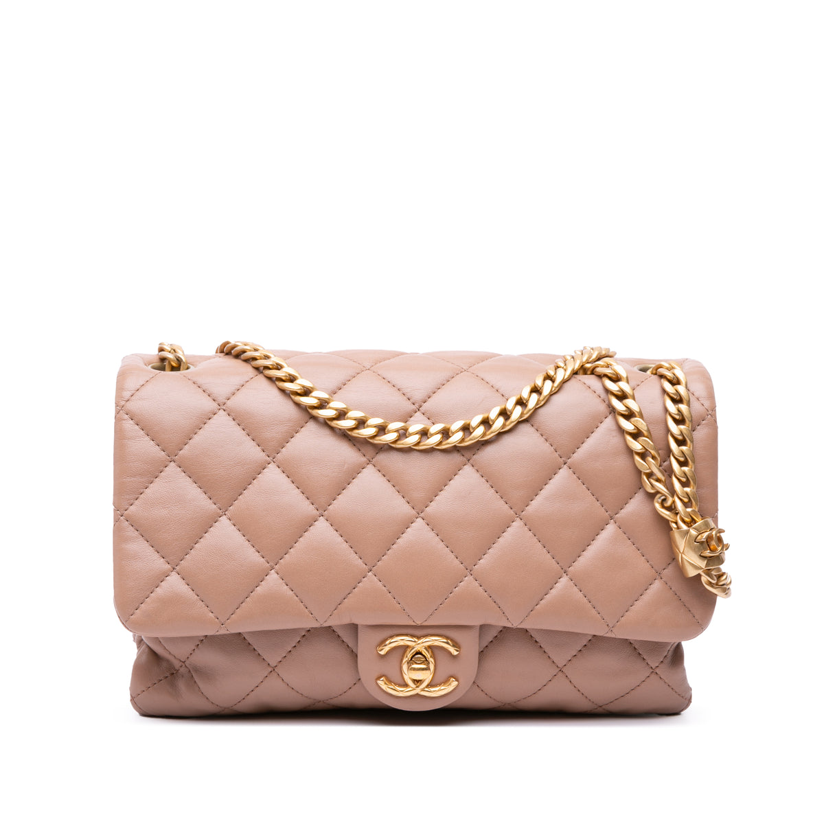 Medium Quilted Lambskin Pillow Crush Flap
