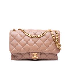 Medium Quilted Lambskin Pillow Crush Flap