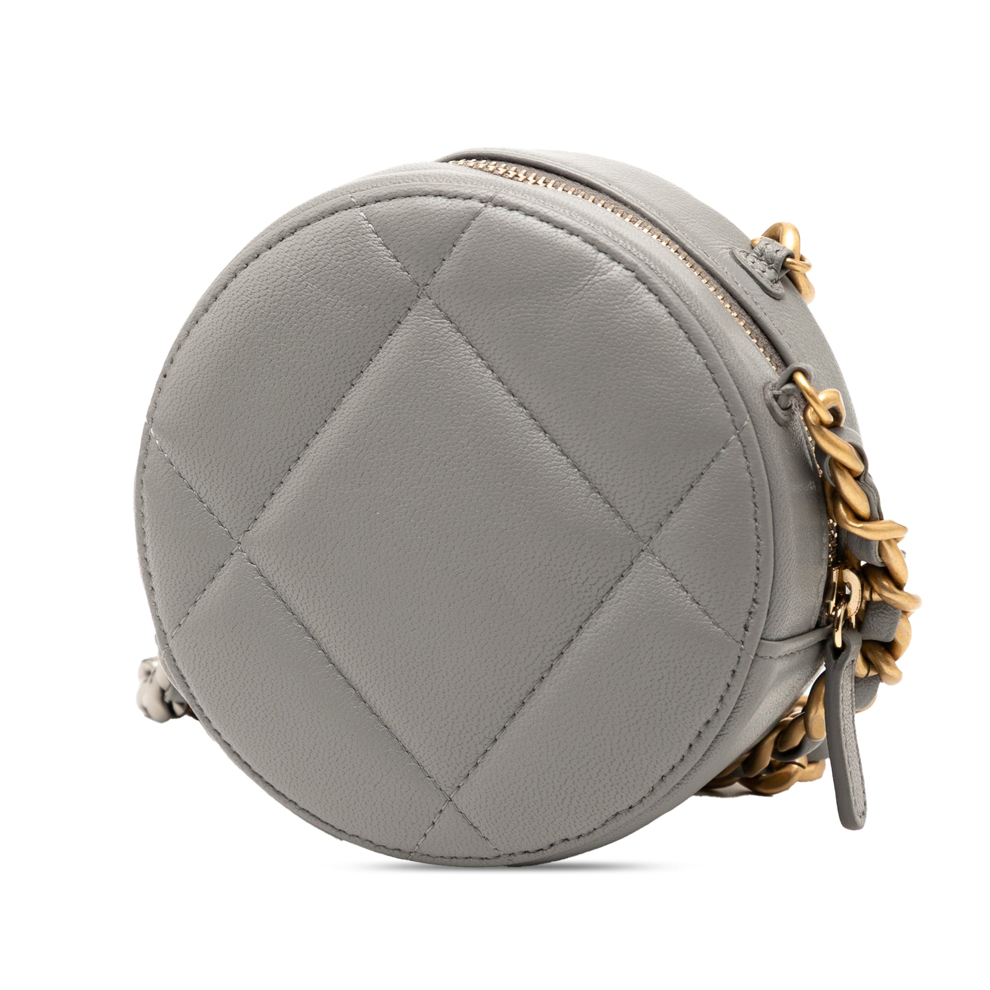 Lambskin 19 Round Clutch with Chain