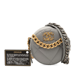 Lambskin 19 Round Clutch with Chain