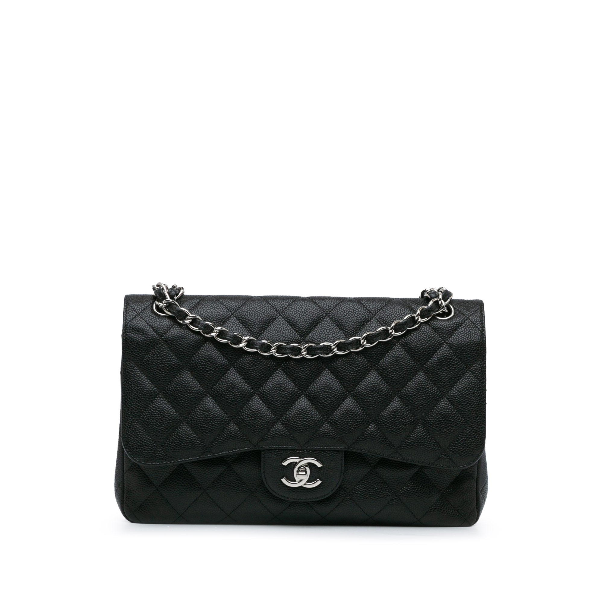 Jumbo Classic Caviar Double Flap