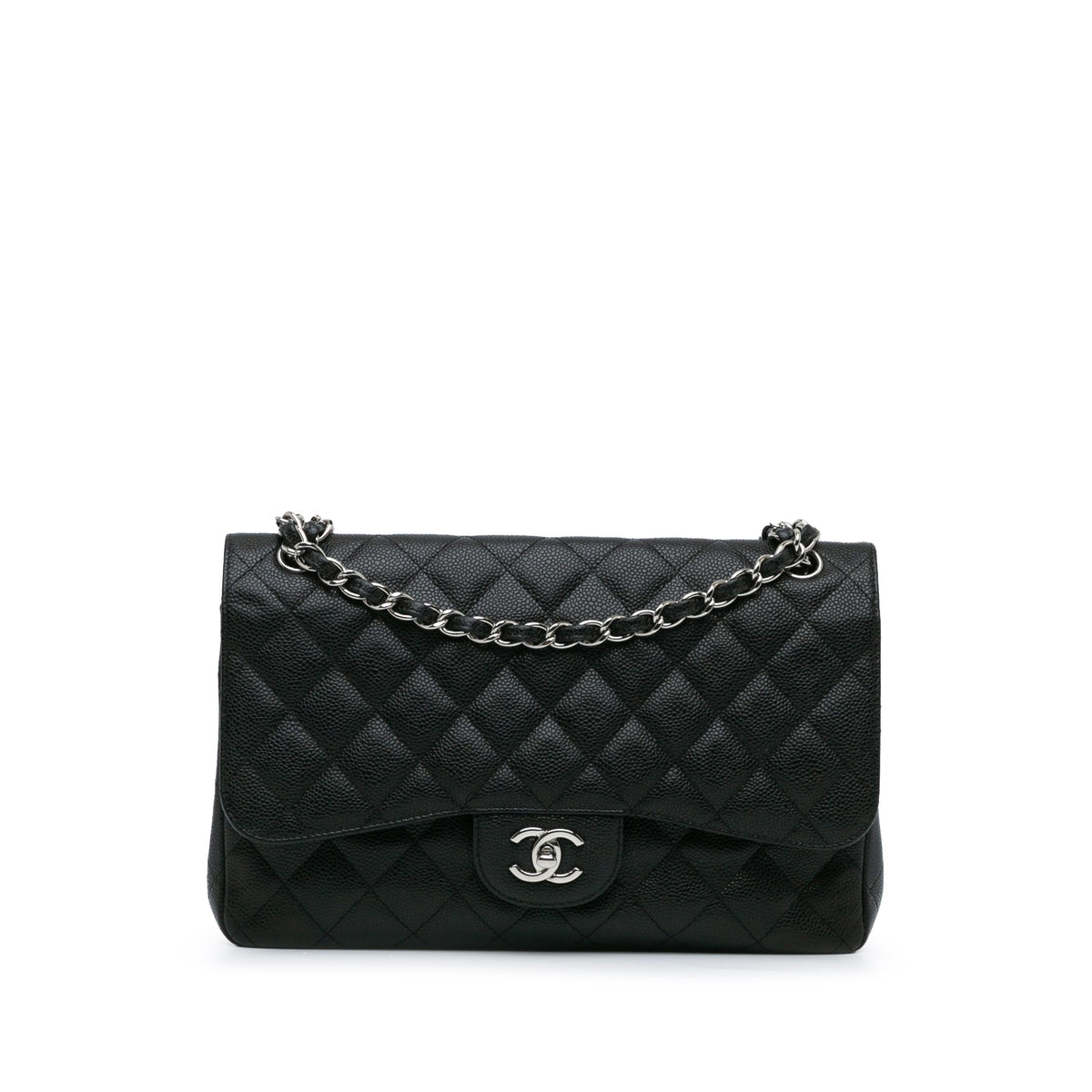 Jumbo Classic Caviar Double Flap