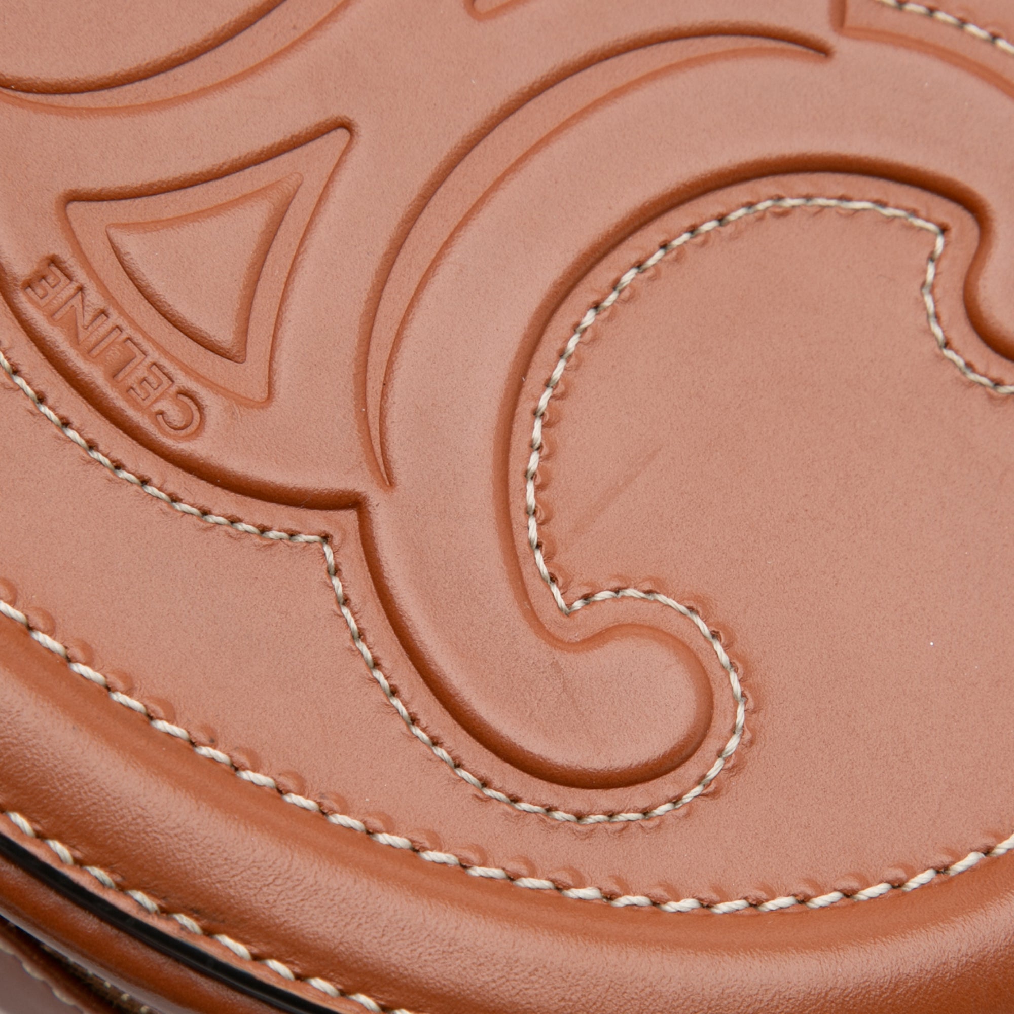Small Calfskin Cuir Triomphe Oval Crossbody