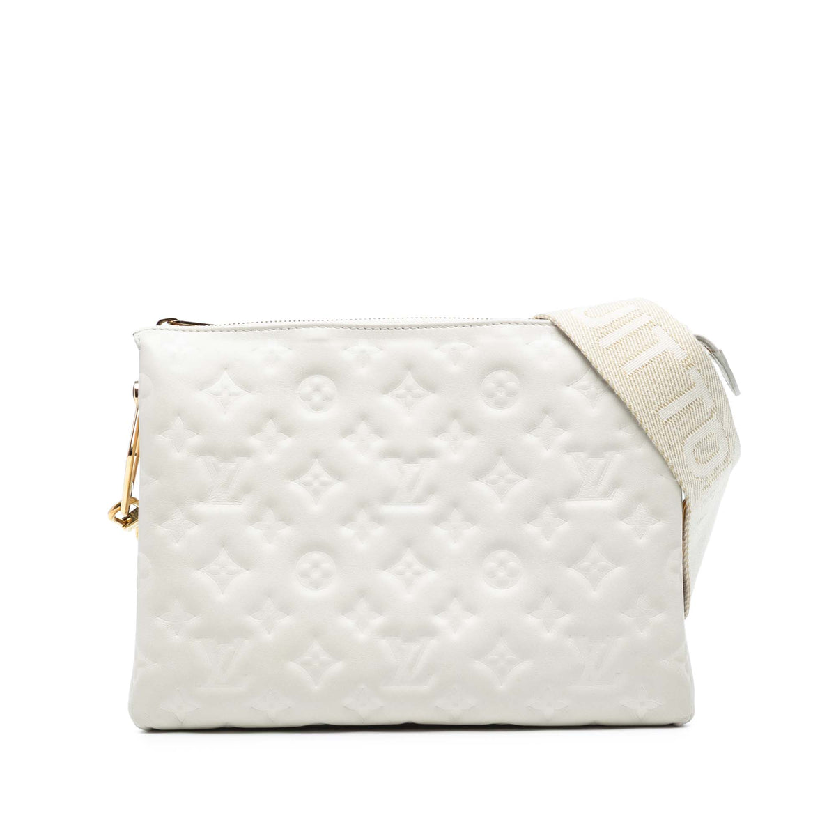 Monogram Embossed Puffy Lambskin Coussin PM