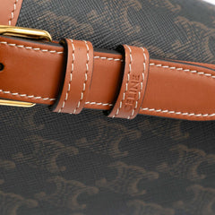 Classique Triomphe Coated Canvas and Calfskin Triomphe Crossbody