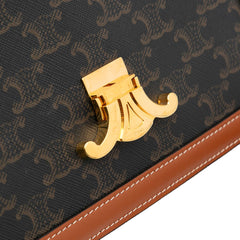 Classique Triomphe Coated Canvas and Calfskin Triomphe Crossbody