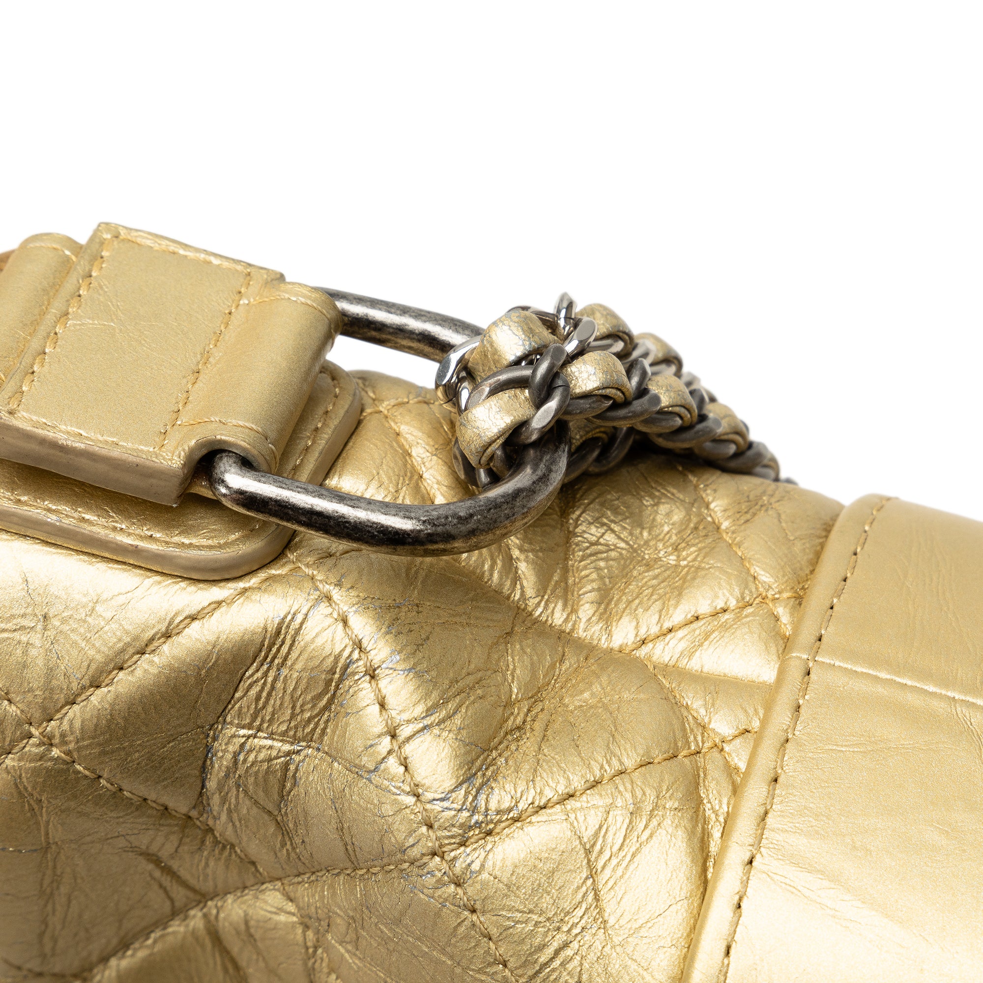 Small Metallic Lambskin Gabrielle Crossbody