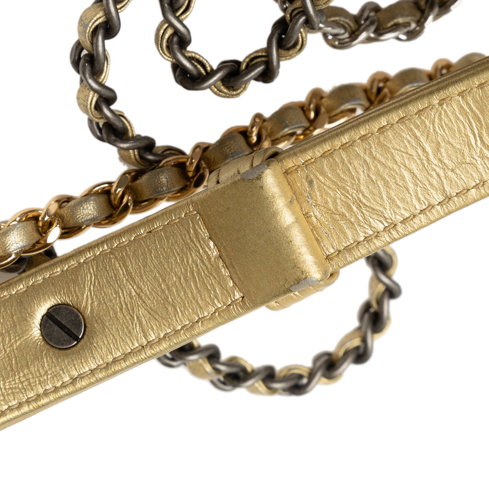 Small Metallic Lambskin Gabrielle Crossbody