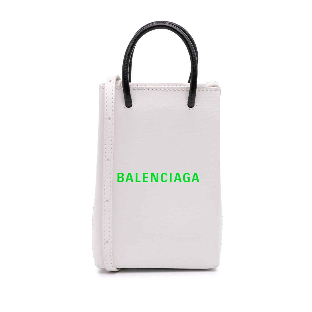 Mini Calfskin Logo Shopping Phone Holder