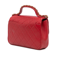 Quilted Lambskin Chain Infinity Top Handle Flap