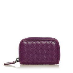 Intrecciato Leather Coin Pouch