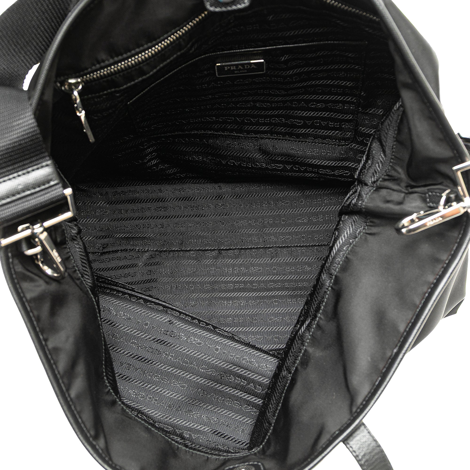 Tessuto Saffiano Trimmed Open Convertible Tote