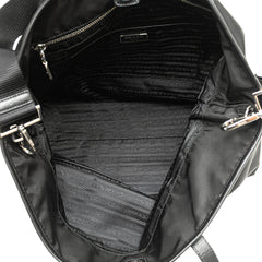 Tessuto Saffiano Trimmed Open Convertible Tote