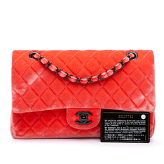 Medium Classic Velvet Double Flap