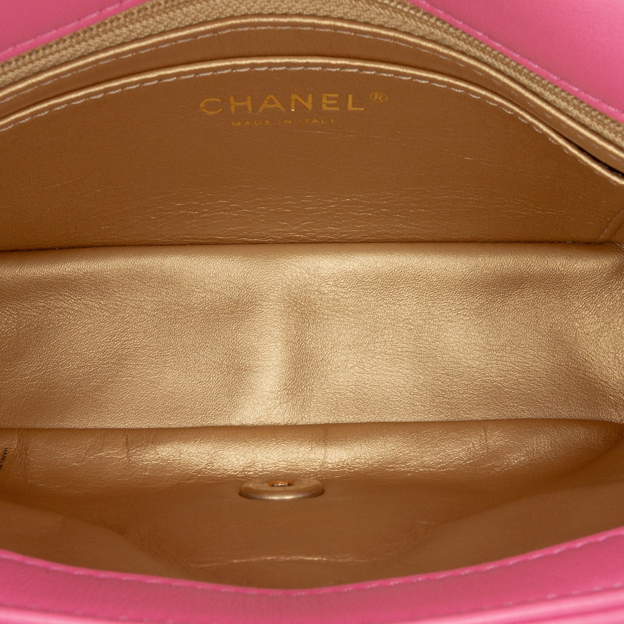 Mini Rectangular Classic Lambskin Pearl Crush Single Flap