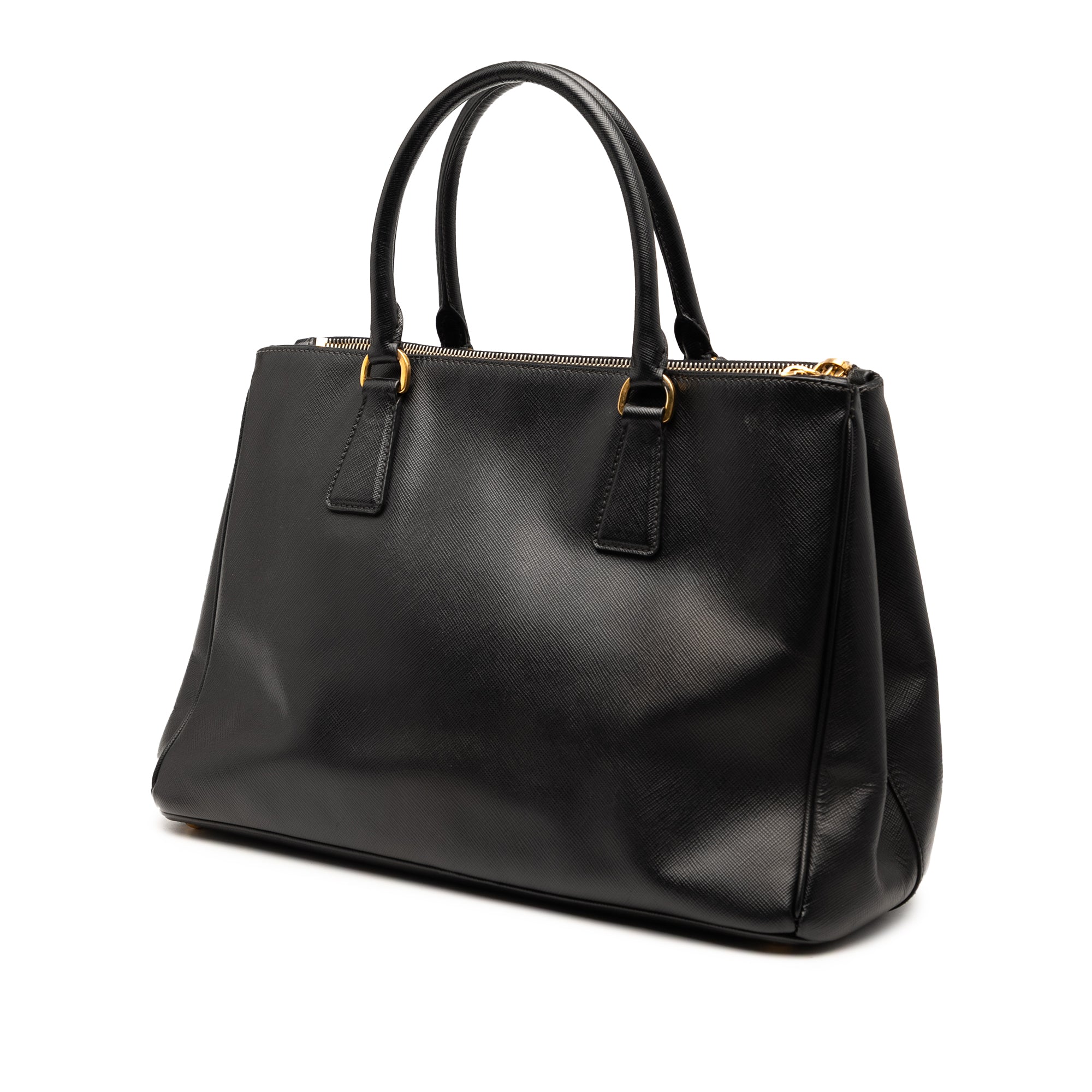 Medium Saffiano Lux Galleria Double Zip Satchel