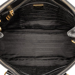 Medium Saffiano Lux Galleria Double Zip Satchel