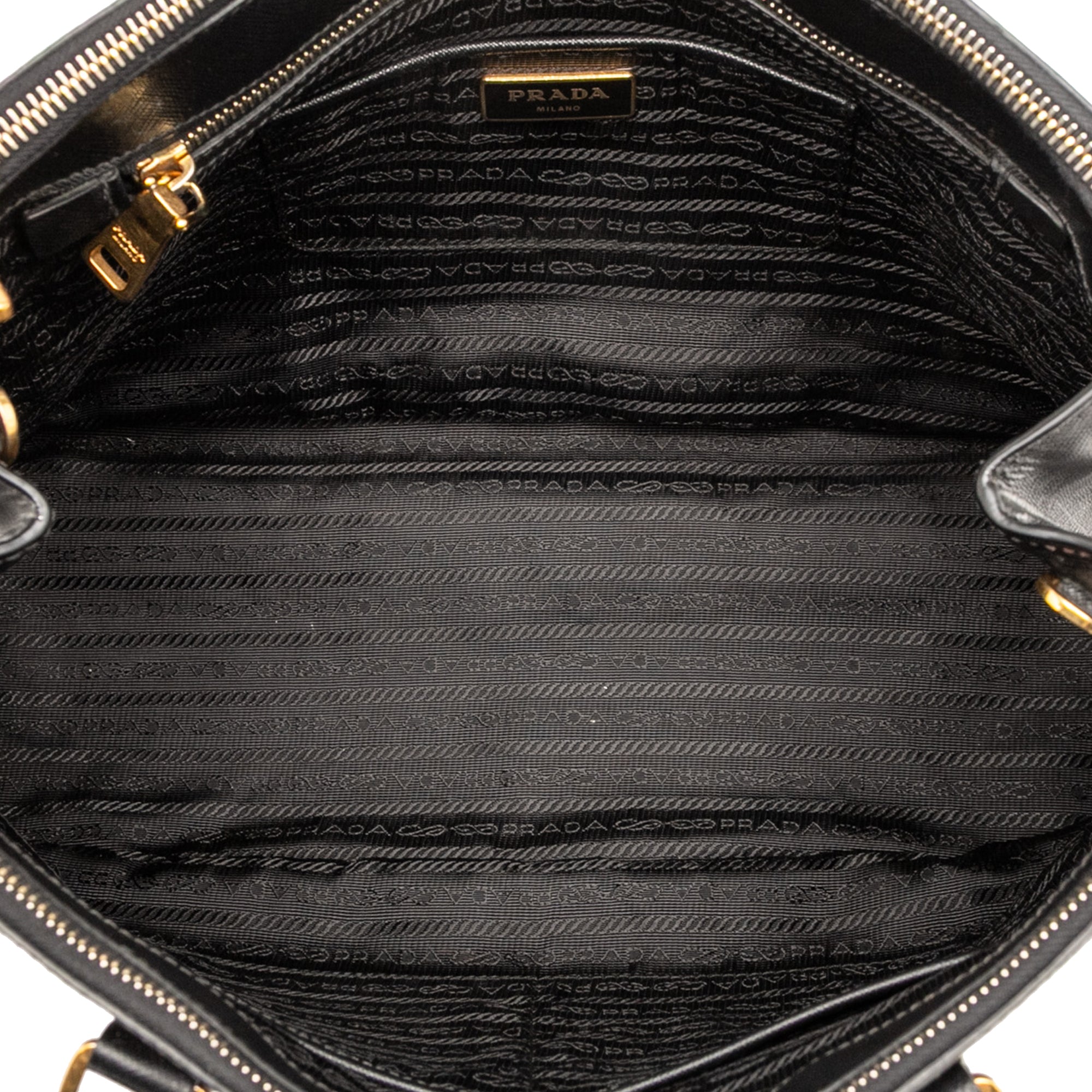 Medium Saffiano Lux Galleria Double Zip Satchel