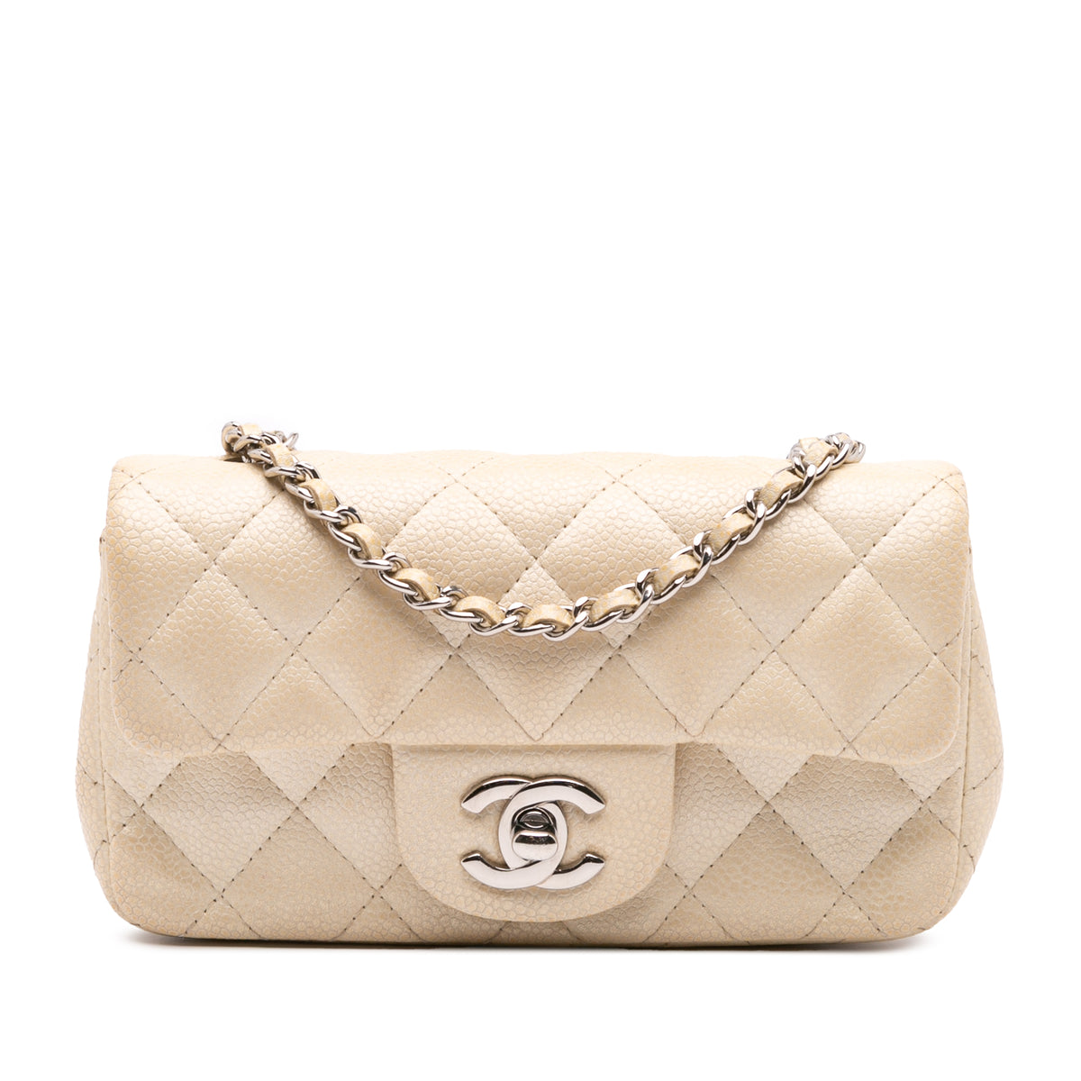 Extra Mini Rectangular Classic Caviar Single Flap