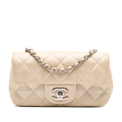 Extra Mini Rectangular Classic Caviar Single Flap
