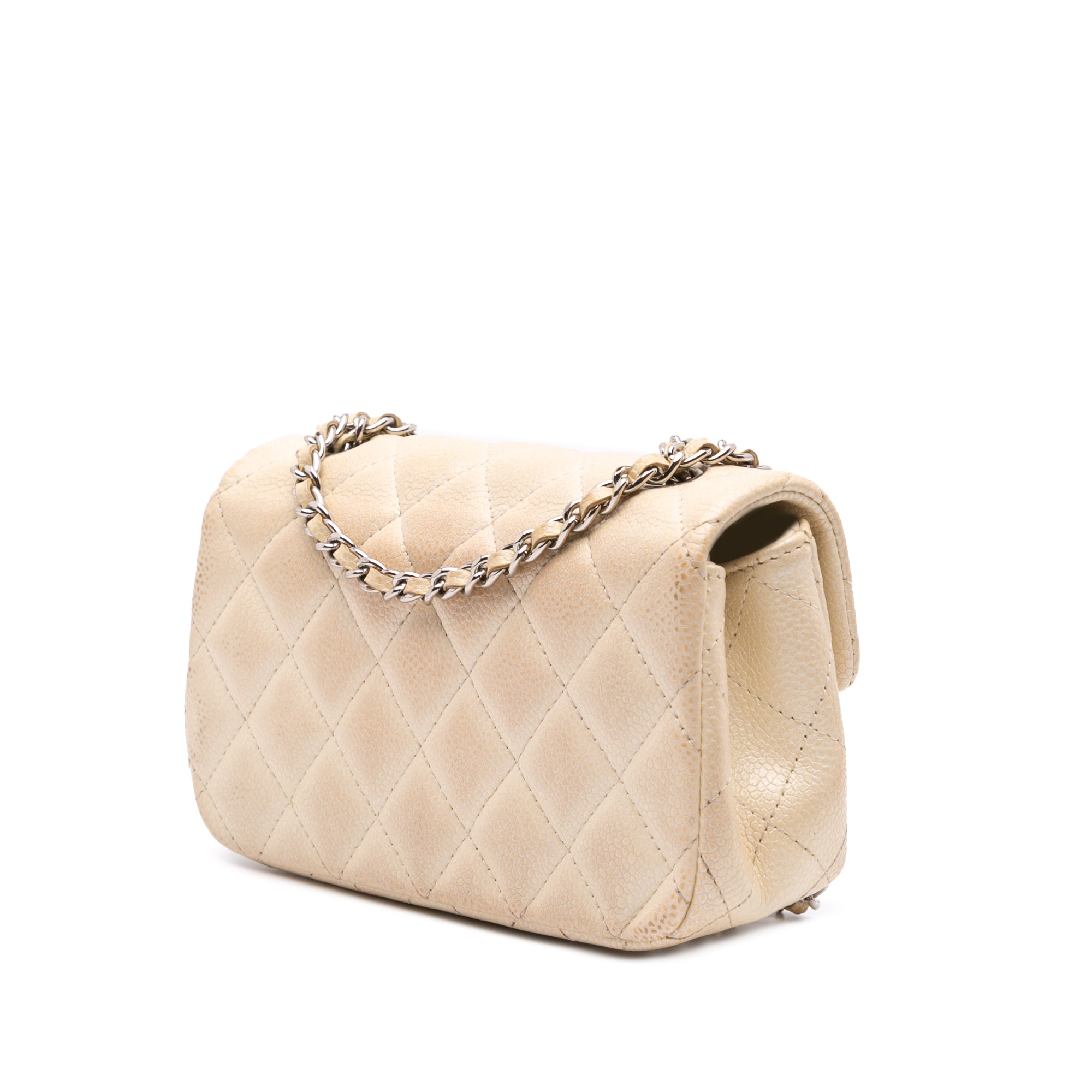 Extra Mini Rectangular Classic Caviar Single Flap