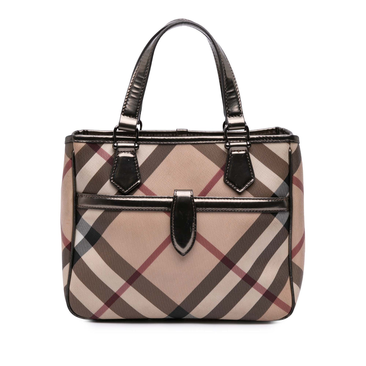 Supernova Check Coated Canvas Tote