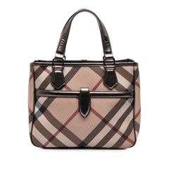 Supernova Check Coated Canvas Tote
