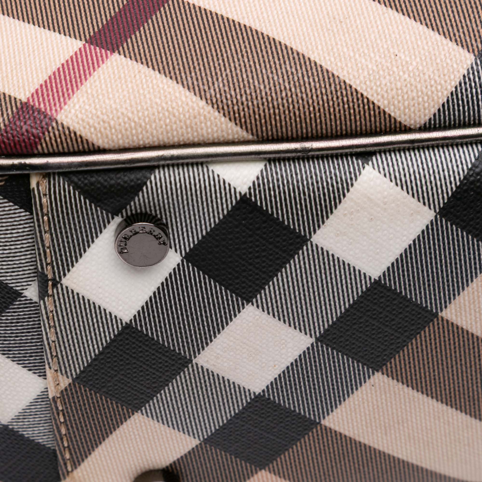 Supernova Check Coated Canvas Tote