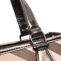 Supernova Check Coated Canvas Tote