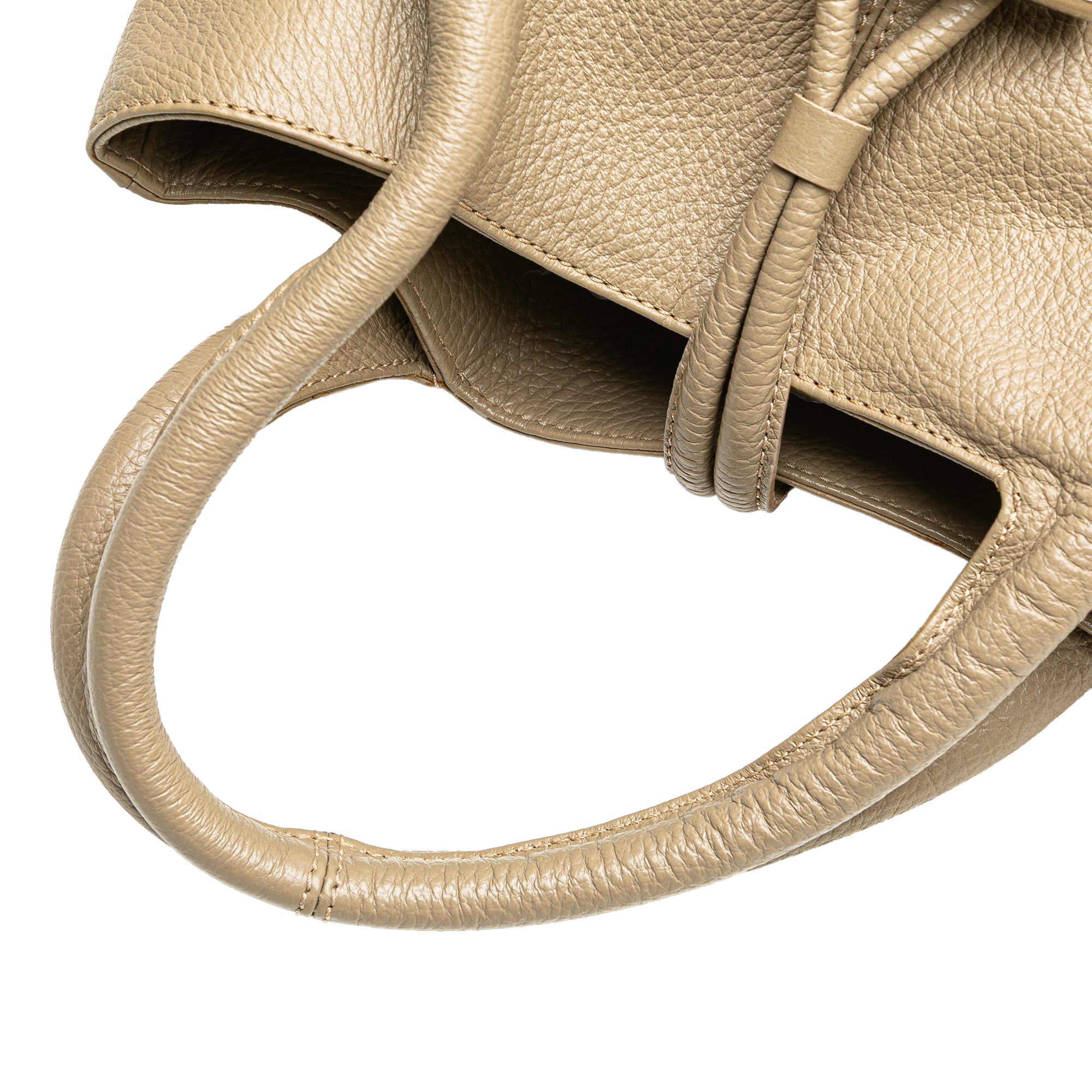 House Check Trimmed Leather Horn Toggle Tote