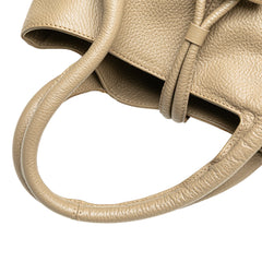 House Check Trimmed Leather Horn Toggle Tote