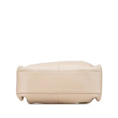 House Check Trimmed Leather Horn Toggle Tote