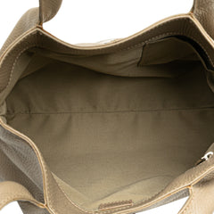 House Check Trimmed Leather Horn Toggle Tote