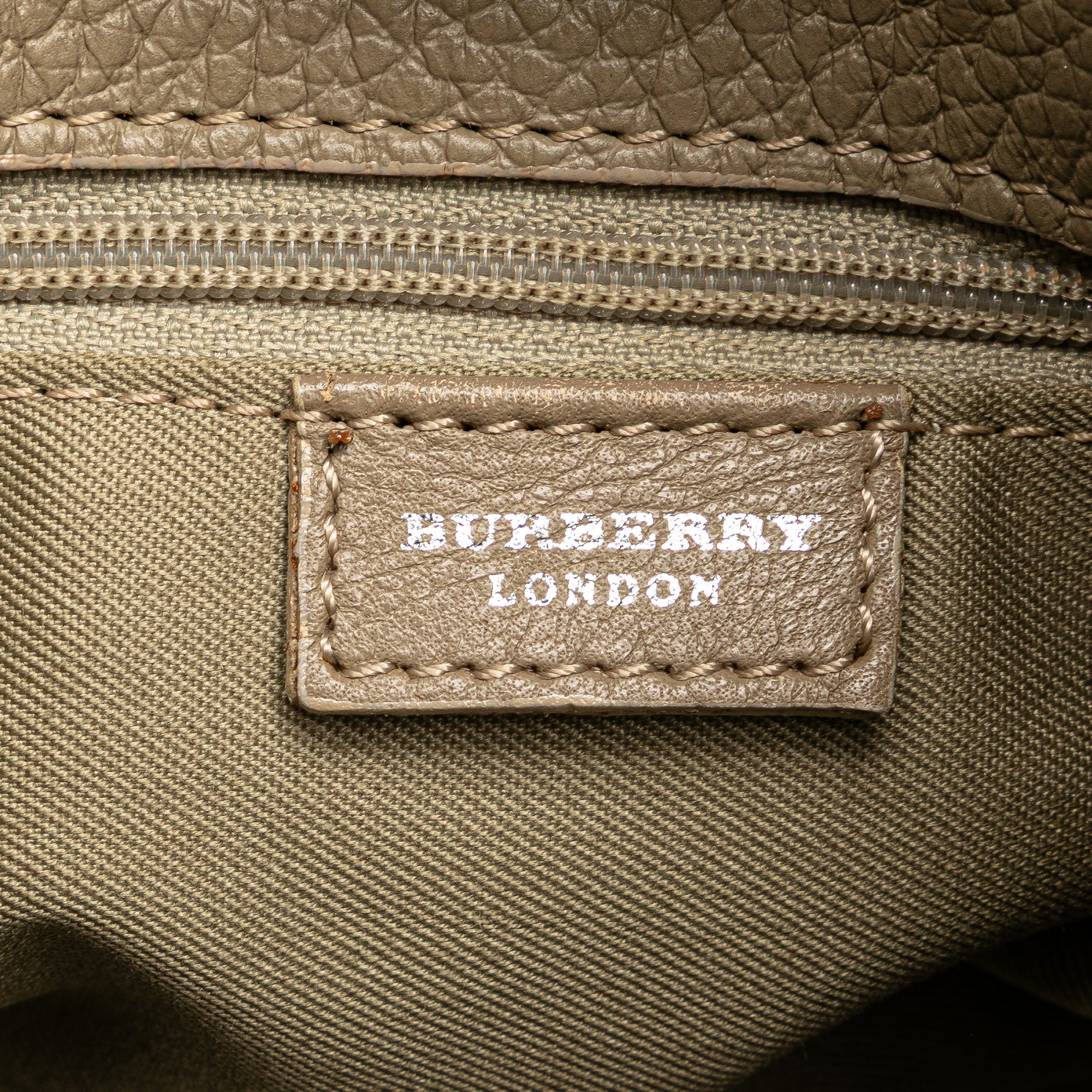 House Check Trimmed Leather Horn Toggle Tote
