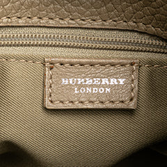 House Check Trimmed Leather Horn Toggle Tote