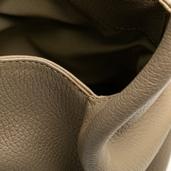 House Check Trimmed Leather Horn Toggle Tote