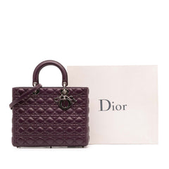 Large Lambskin Cannage Lady Dior