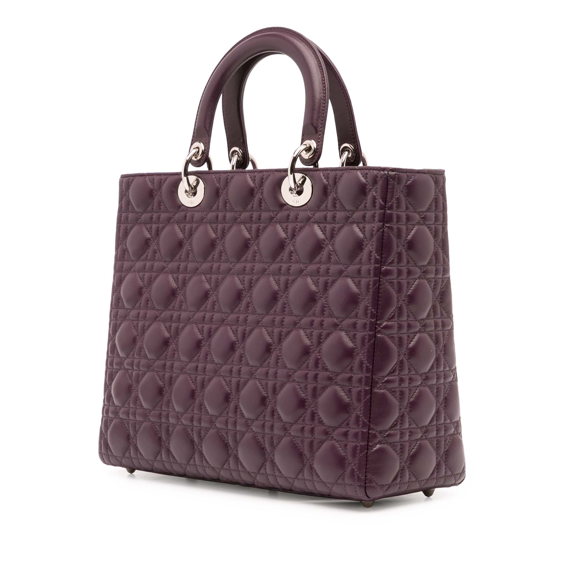 Large Lambskin Cannage Lady Dior