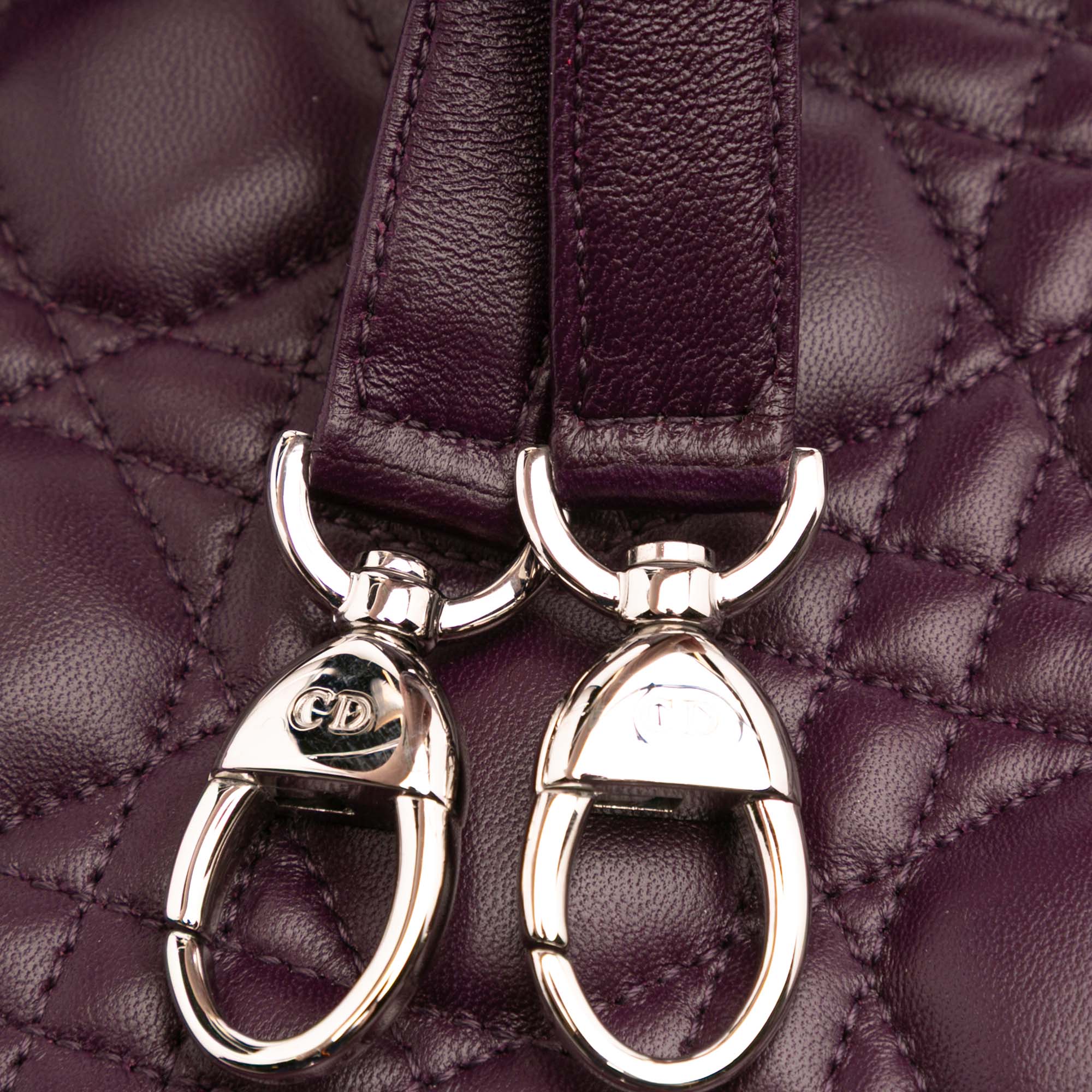 Large Lambskin Cannage Lady Dior