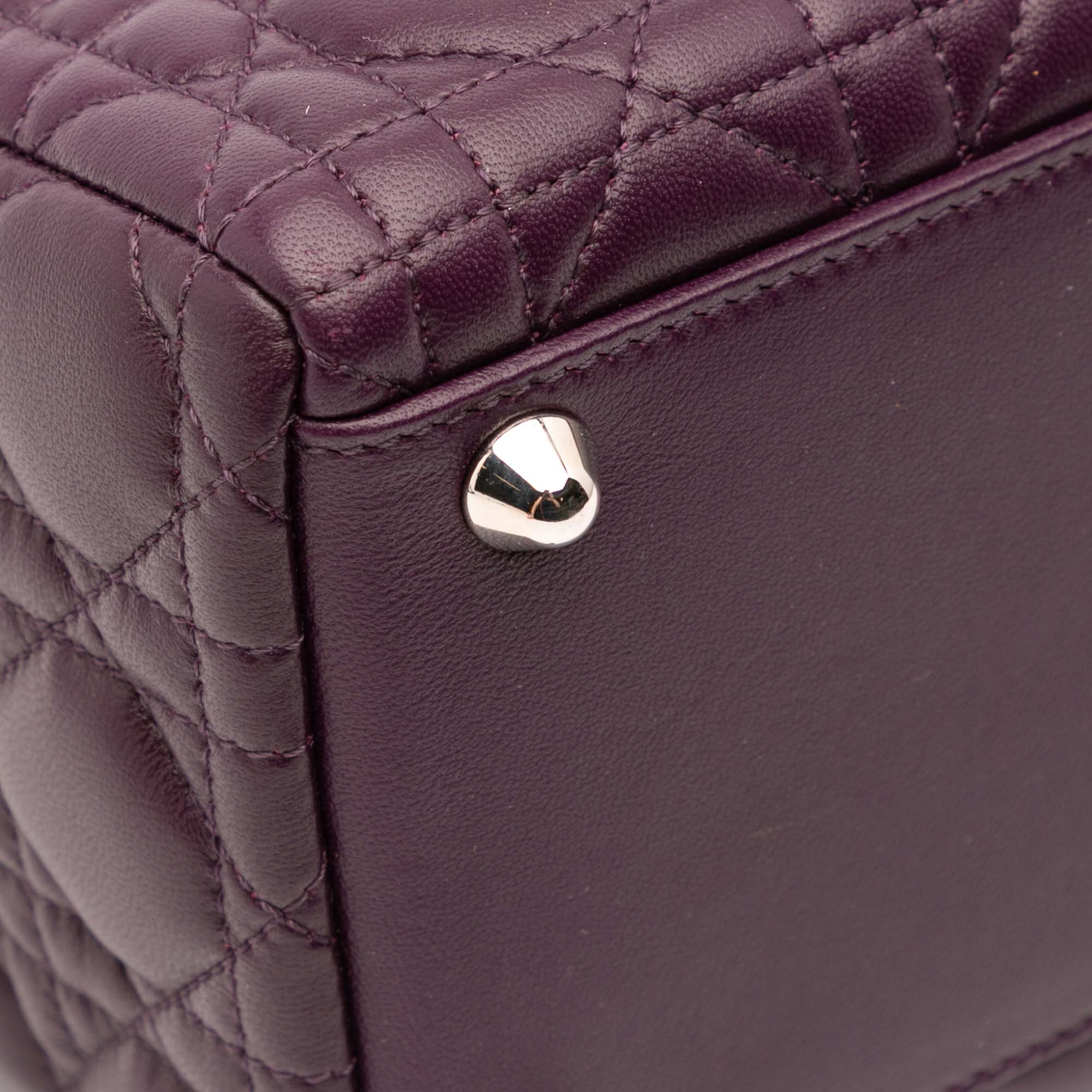 Large Lambskin Cannage Lady Dior