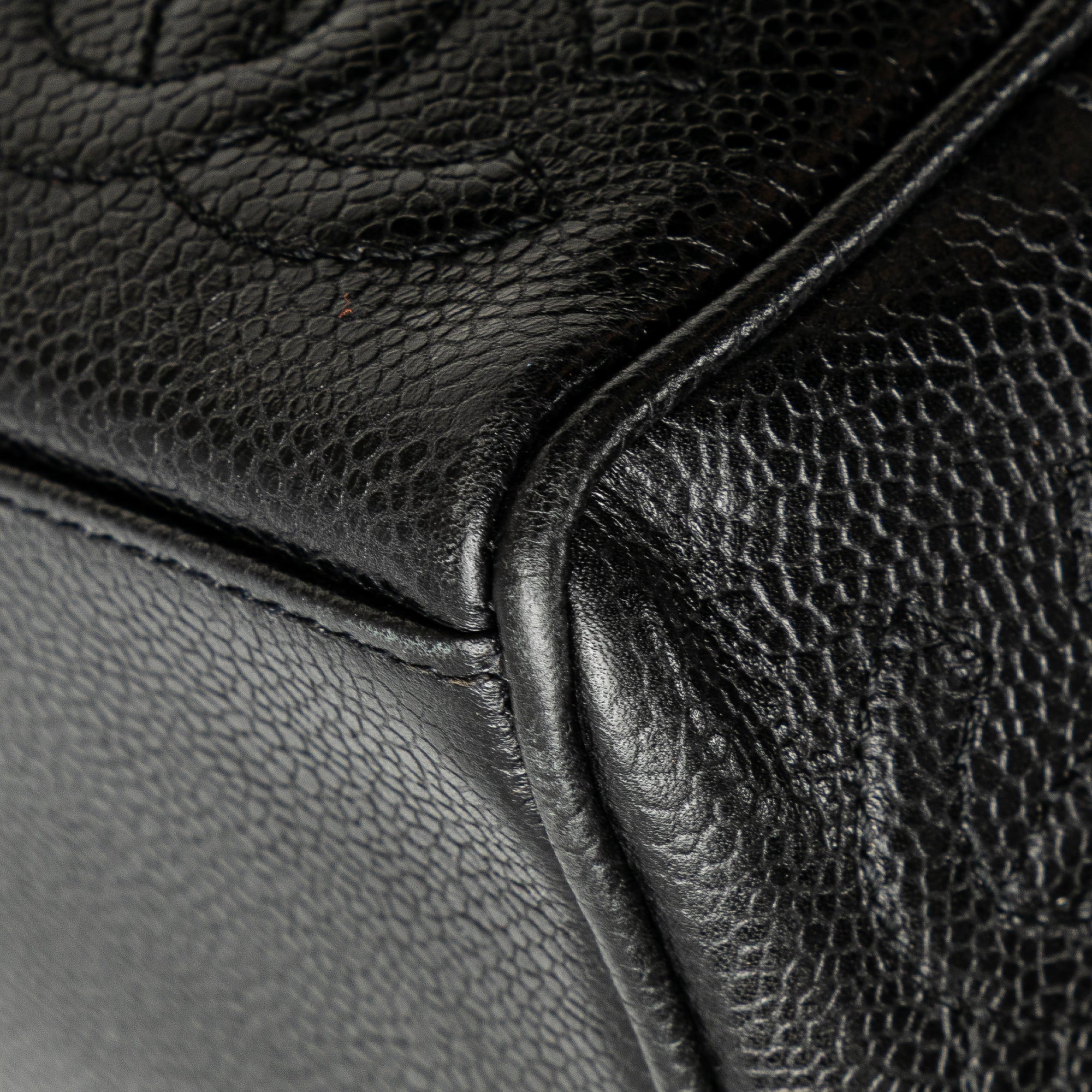 Triple CC Caviar Shoulder Bag